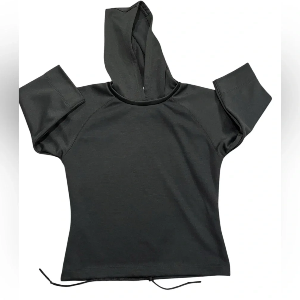 Nike Vintage Black Hoodie Drawstring Waist Girl’s Size Small 4-6 EUC